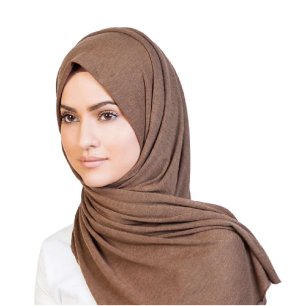Detil Produk Brown Knitted Hijab Jilbab